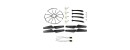 Syma For Syma X5SW X5SC Quadcopter Full Set replacements 4*motors Propellers Landing Skid Protectors Motor Gear (Black) BestSelling