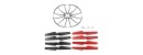 Syma 8pcs Black Red Propellers + 4pcs Protector Guards + 12pcs Mounting Screws for Syma Pieces X5SW X5SC x5C 1 x5C RC Quadcopter BestSelling