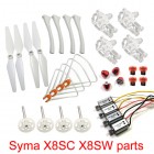 Syma X8SC X8SW RC Drone Original Spare Motor Engine Base Propellers Landing Gear Tripod Protective Frame Fixed Kits Part BestSelling