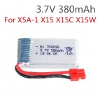 Syma Battery For SYMA X5A-1 X15 X15C X15W Quadcopter RC Helicopter Parts HM 3.7V 380mah Lipo battery BestSelling