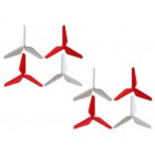 Syma 8PCS Syma X5C X5A X5SC X5SW X5C-1 Upgrade 3 leaf Propellers Blade Part Red/White BestSelling