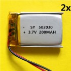 Syma 2Pcs 502030 Battery For 6020 Syma S107 S108 S109 apache S026 Rc Helicopter Rc Quadcopter Electronic Scale LED Lights MP3 MP4 MP5 Toy BestSelling