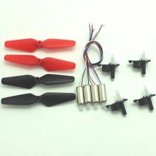 Syma Spare Parts 4pcs Motor Frame + CW CCW Engine Motors Main Blade Propellers for Syma SKY Phantom D1650WH RC Drone Quadcopter Parts Replacment