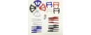 Syma 4 Colors 4 Sets/ 40 PCS Landing Gear Protective Frame Blade Propeller + 4 PCS CW CCW Motor Spare Part for Syma X5 X5C X5C-1 RC Drone Quadcopter Replacement Parts