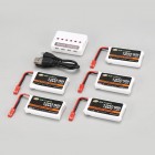 Syma 5pcs XF POWER 3.7V 1200mAh 25C Lipo Battery JST Plug with 6 port USB Charger For Syma X5HC X5HW Drone Quadcopter BestSelling
