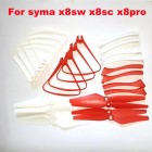 Syma X8SW X8SC X8PRO X8 PRO RC Quadcopter Spare Parts Propellers blade Landing skid Protective Ring Fixed Two colour set BestSelling