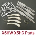 Syma X5HW X5HC RC Drone Spare Parts Blades Cover Propellers Landing Gear Protective Ring With Screw Accessories BestSelling