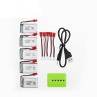Syma 3.7V 500Mah Li poBattery 5ps and charger For Syma X5HC X5HW X5HW 1 X5HC 1 RC Helicopter remote Control Spare Parts BestSelling