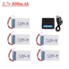 Syma 902540 3.7V 800mAh Lipo Battery +5 in 1 Charger Set for Syma X5 X5C X5SC X5SW TK M68 MJX X705C SG600 RC Drone Spare Part BestSelling
