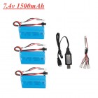 Syma 7.4V 1500mAh lipo Battery for YDI U12A Syma S033g Q1 TK H101 Rc Toys Boats Cars Tanks Drone Part 18650 7.4V Battery and Charger BestSelling