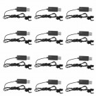 Syma 12PCS X23W USB Charger Cable Spare Part for Syma X23 X23W Battery Charger 3.7V 500mAh Battery Charger Accessory BestSelling