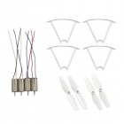 SYMA 4Pcs RC Drone Spare Parts Motors CCW CW Engine Motor Propellers Protective Rings for X22W Quadcopter BestSelling