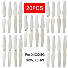 SYMA 20PCS(5Sets) Propeller Props Maple Leaf Blade Spare Part Kit for Big Aircraft X8C X8G X8W X8HW X8HG Drone Accessory White BestSelling