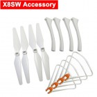 SYMA X8SW Propelelr Props Maple Leaf Blade Protection Frame Guard Landing Skid Spare Part Kit fit for X8SC X8Pro Drone Accessory BestSelling