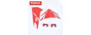 Syma S033G 12 Tail decorate blades Red