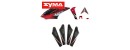 Syma S107C 01 Head cover Red + Main blades Red + Tail decoration Red