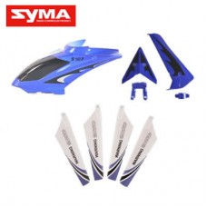 Syma S107G 01 Head cover Blue + Main bladc Blue + Tail decoration Blue