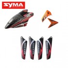 Syma S110G 01 Head cover Red + Main blade Red + Tail decoration Red
