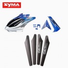 Syma S32 01 Head cover Main blades Tail decoration Blue