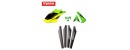 Syma S32 01 Head cover Main blades Tail decoration Green