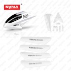 Syma S36 01A Head Cover Main blades Tail decoration White