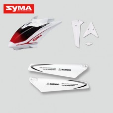 Syma S5 01A Headcover White + Main blade + Tail Decoration white