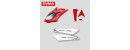 Syma S5 01B Headcover Red + Main blade + Tail Decoration red