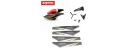 Syma S800G 01 Head cover Black + Main blades Black + Tail decoration Black