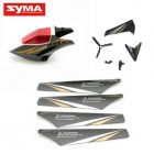 Syma S800G 01 Head cover Black + Main blades Black + Tail decoration Black