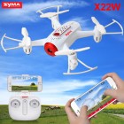 Syma X22W With Wifi FPV HD Camera Real time Transmission 2.4G 4CH 6Axis Barometer Set Height Headless Mode Flight Track Mini RC Quadcopter White