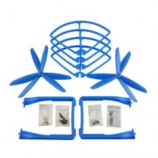 Syma X8HG Protective gear Blades3 Upgrade Base stand Upgrade Blue