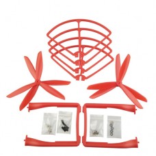 Syma X8HG Protective gear Blades3 Upgrade Base stand Upgrade Red